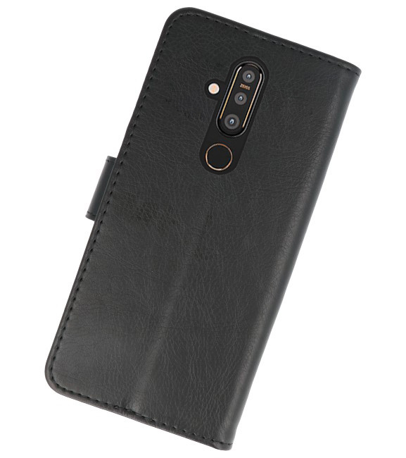 Bookstyle Wallet Taske Etui til Nokia X71 Black