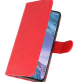 Bookstyle Wallet Cases Hoesje voor Nokia X71 Rood