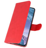 Étui portefeuille Bookstyle Case pour Nokia X71 rouge