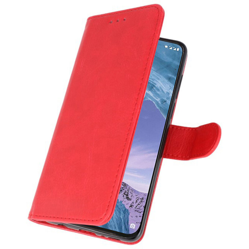 Étui portefeuille Bookstyle Case pour Nokia X71 rouge