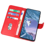 Bookstyle Wallet Taske Etui til Nokia X71 Red