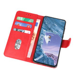 Étui portefeuille Bookstyle Case pour Nokia X71 rouge