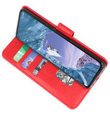 Bookstyle Wallet Cases Hoesje voor Nokia X71 Rood