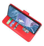 Étui portefeuille Bookstyle Case pour Nokia X71 rouge
