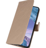 Bookstyle Wallet Cases Hoesje voor Nokia X71 Goud