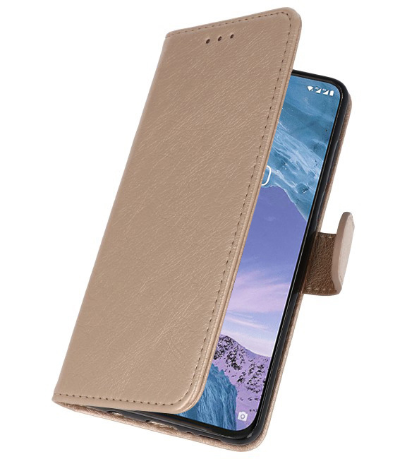 Bookstyle Wallet Cases Hülle für Nokia X71 Gold