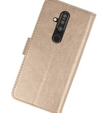 Bookstyle Wallet Taske Etui til Nokia X71 Gold