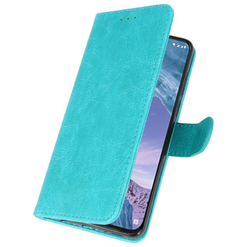 Etuis portefeuille Bookstyle Case pour Nokia X71 Vert