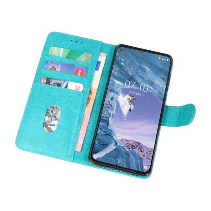 Etuis portefeuille Bookstyle Case pour Nokia X71 Vert