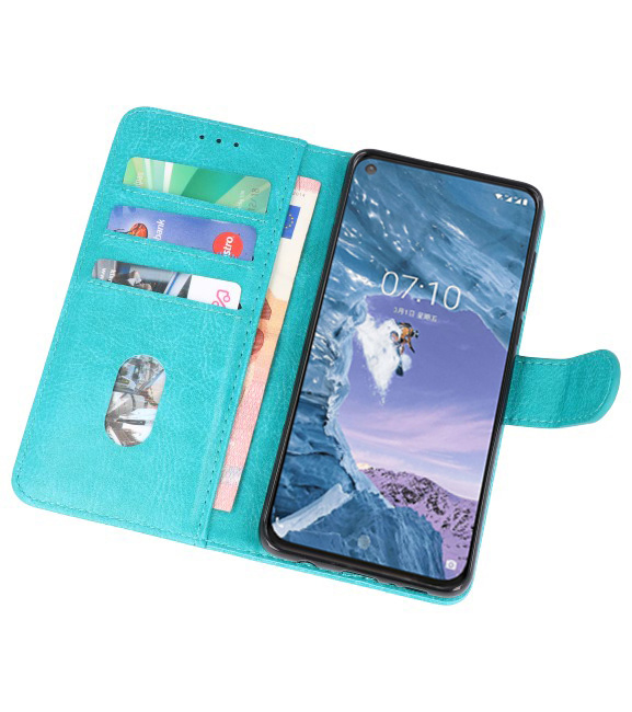 Bookstyle Wallet Cases Hülle für Nokia X71 Green