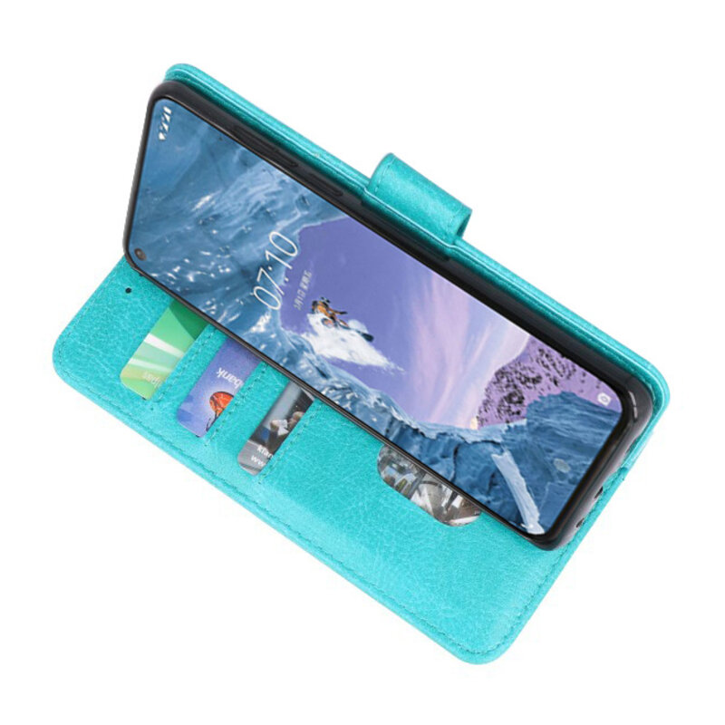 Etuis portefeuille Bookstyle Case pour Nokia X71 Vert