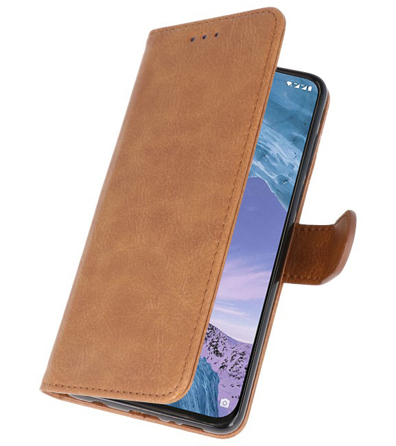 Etuis portefeuille Bookstyle Case pour Nokia X71 Brown