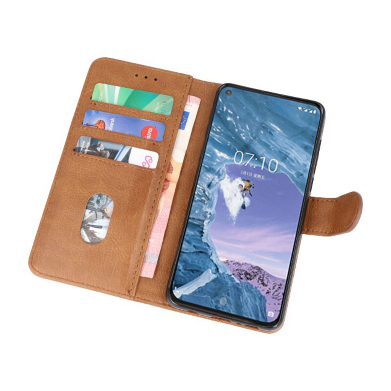 Bookstyle Wallet Cases Case for Nokia X71 Brown
