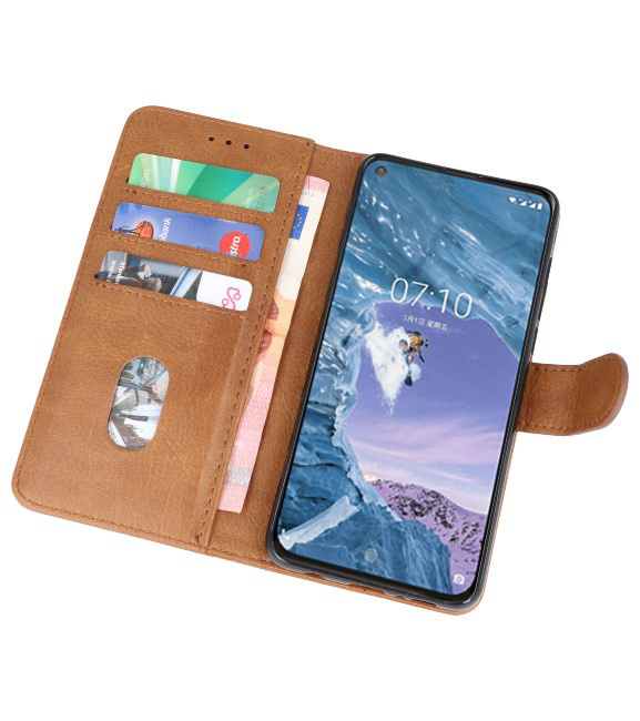 Bookstyle Wallet Cases Hoesje voor Nokia X71 Bruin