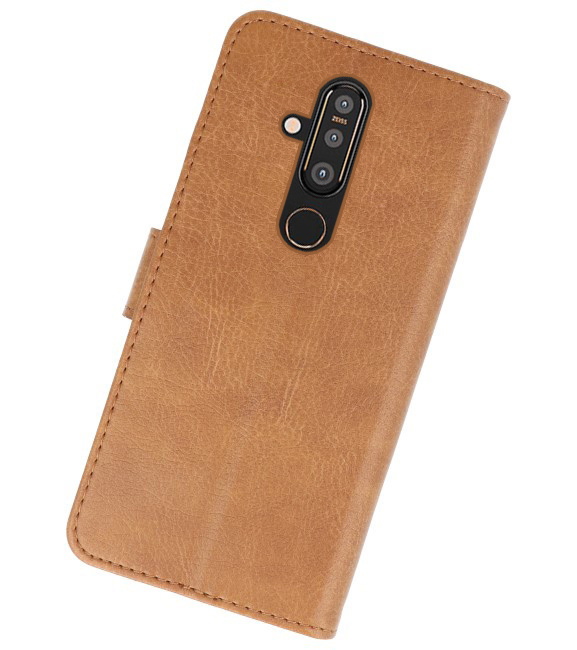 Fundas estilo billetera Bookstyle para Nokia X71 marrón
