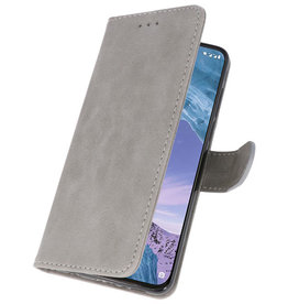 Bookstyle Wallet Taske Etui til Nokia X71 Grey