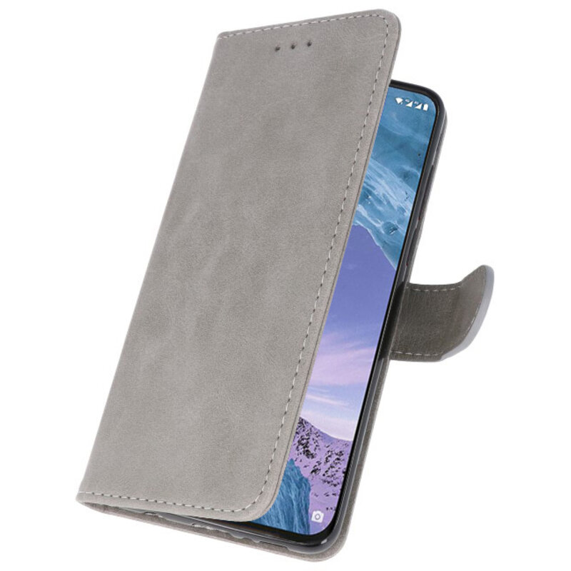 Etuis portefeuille Bookstyle Case pour Nokia X71 Gris