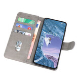 Etuis portefeuille Bookstyle Case pour Nokia X71 Gris