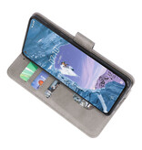 Etuis portefeuille Bookstyle Case pour Nokia X71 Gris