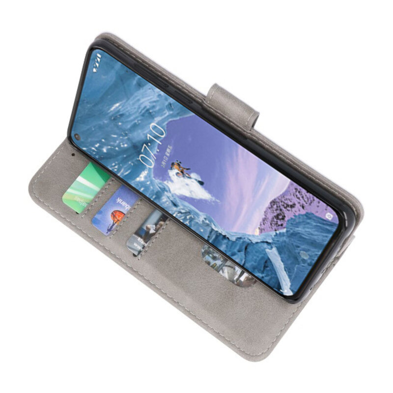 Etuis portefeuille Bookstyle Case pour Nokia X71 Gris