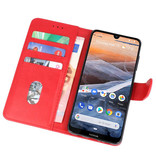 Étui portefeuille Bookstyle Case pour Nokia 3.2 Red