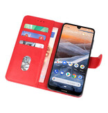 Étui portefeuille Bookstyle Case pour Nokia 3.2 Red