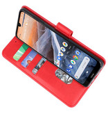 Étui portefeuille Bookstyle Case pour Nokia 3.2 Red