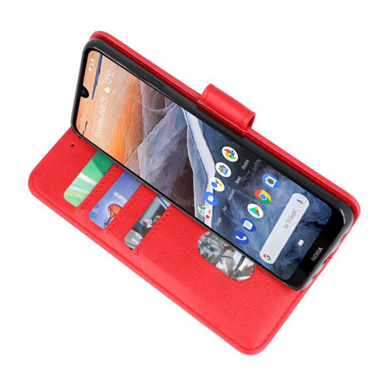 Bookstyle Wallet Cases Case for Nokia 3.2 Red