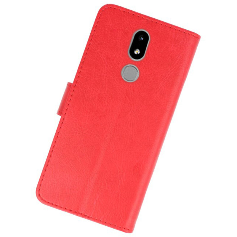 Étui portefeuille Bookstyle Case pour Nokia 3.2 Red