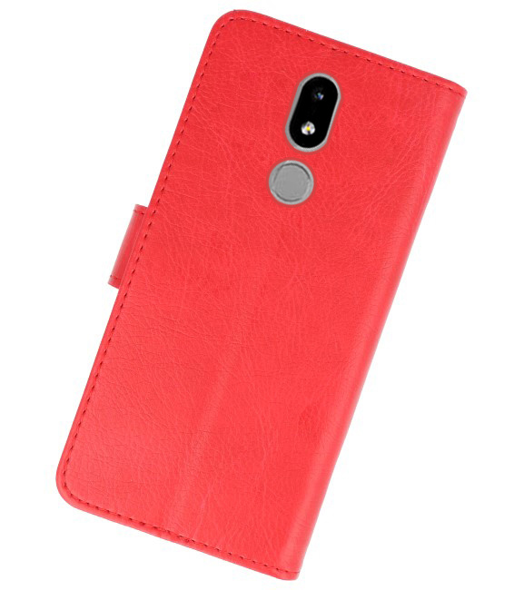 Bookstyle Wallet Cases Hoesje voor Nokia 3.2 Rood