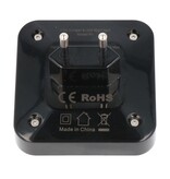 LED lys med oplader sort