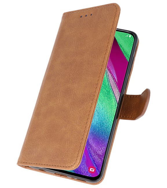 Bookstyle Wallet Cases Hülle für Galaxy A40 Braun