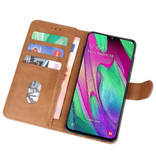 Bookstyle Wallet Cases Hoesje voor Galaxy A40 Bruin