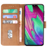 Bookstyle Wallet Cases Hoesje voor Galaxy A40 Bruin