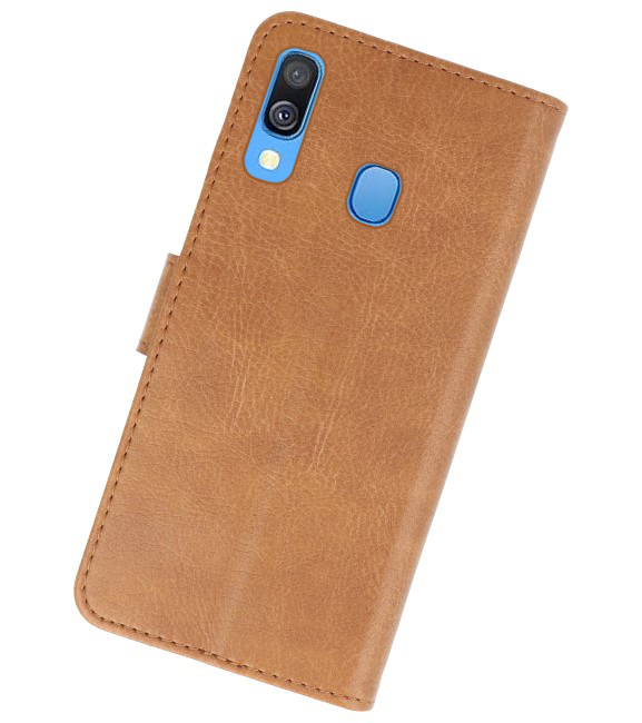 Bookstyle Wallet Cases Hülle für Galaxy A40 Braun