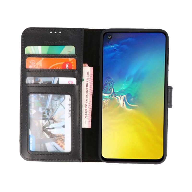 Rico Vitello Black Original Ledertasche für Samsung Galaxy 10e
