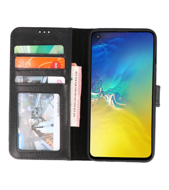 Funda de cuero genuino Rico Vitello Black para Samsung Galaxy 10e