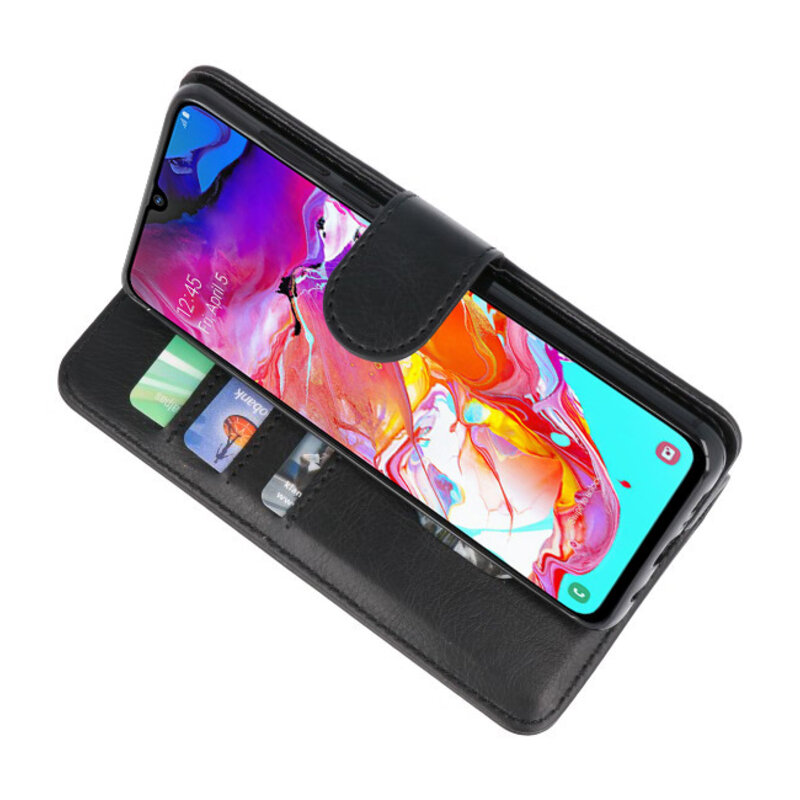 Bookstyle Wallet Taske Etui til Samsung Galaxy A70 Black