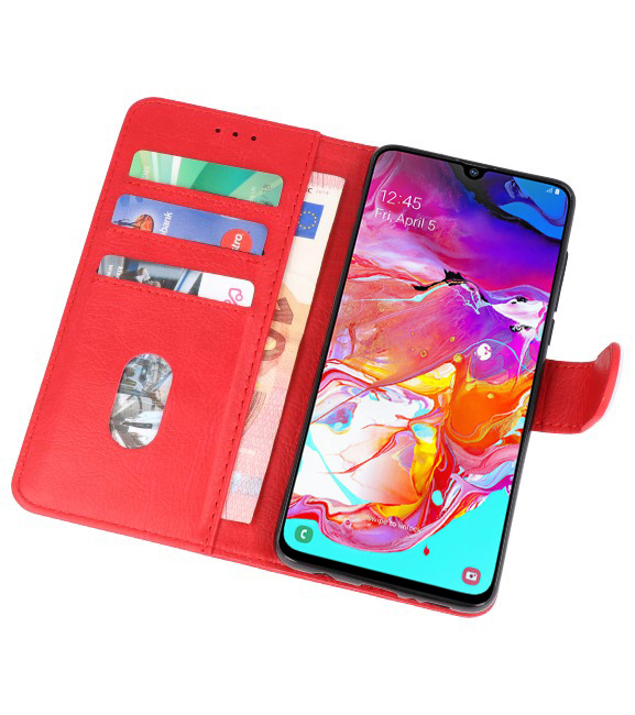 Bookstyle Wallet Cases Hülle für Samsung Galaxy A70 Red