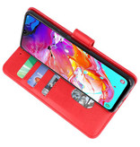 Etui portefeuille Bookstyle Etui pour Samsung Galaxy A70 Rouge
