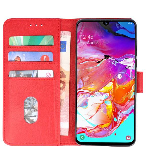 Bookstyle Wallet Cases Hoesje voor Samsung Galaxy A70 Rood