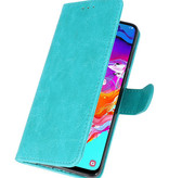 Bookstyle Wallet Cases Hoesje voor Samsung Galaxy A70 Groen