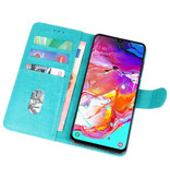 Bookstyle Wallet Cases Hoesje voor Samsung Galaxy A70 Groen