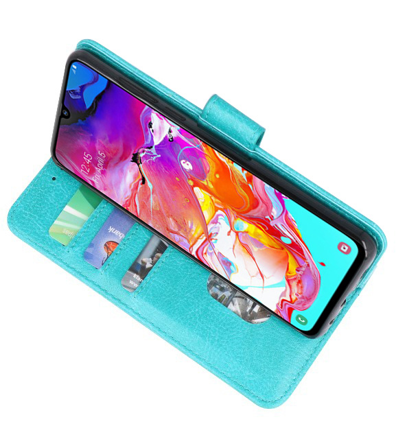 Bookstyle Wallet Cases Hoesje voor Samsung Galaxy A70 Groen