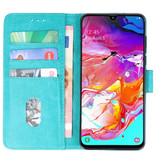 Bookstyle Wallet Cases Hoesje voor Samsung Galaxy A70 Groen