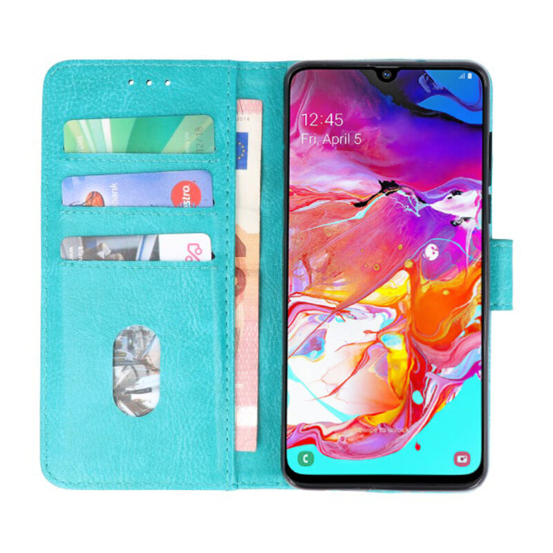 Bookstyle Wallet Cases Case for Samsung Galaxy A70 Green