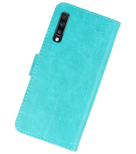 Bookstyle Wallet Taske Etui til Samsung Galaxy A70 Green