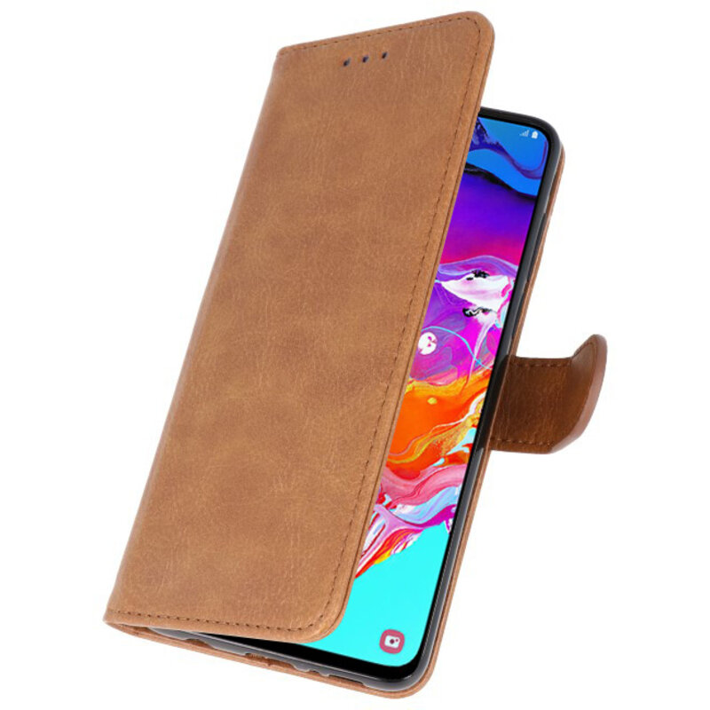 Bookstyle Wallet Taske Etui til Samsung Galaxy A70 Brown