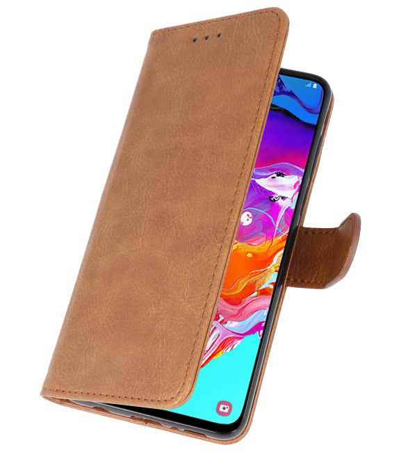 Bookstyle Wallet Cases Hoesje voor Samsung Galaxy A70 Bruin