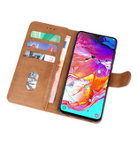 Fundas estilo billetera Bookstyle para Samsung Galaxy A70 Marrón